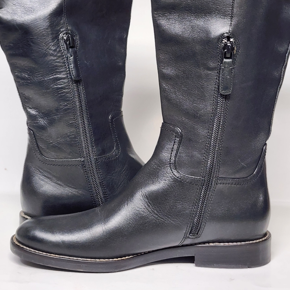 Cole Haan Harrington Knee High Riding Boot Black - Picture 2 of 10